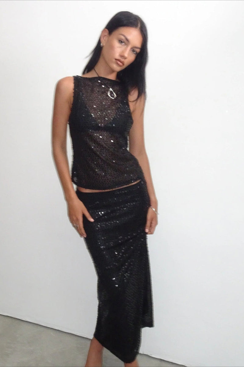 Sequin Bodycon Tank Top