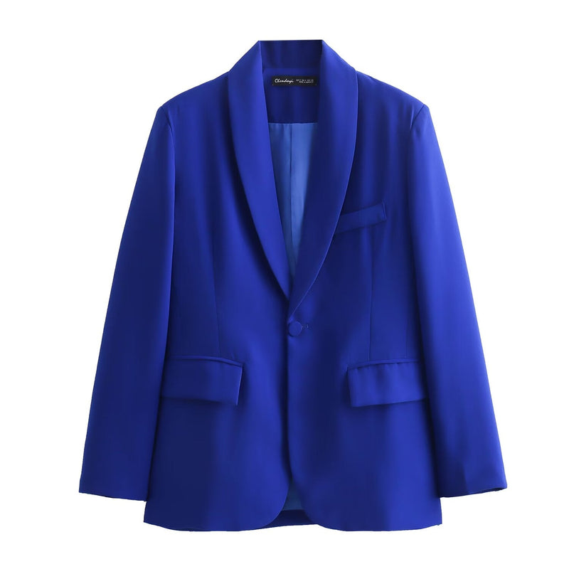 Spring Collar Suit High Waist Loose Pants Suit