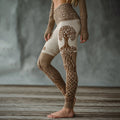 Vintage Viking Celtic Tree Of Life Pattern Art Knit Cozy Leggings artswardrobe