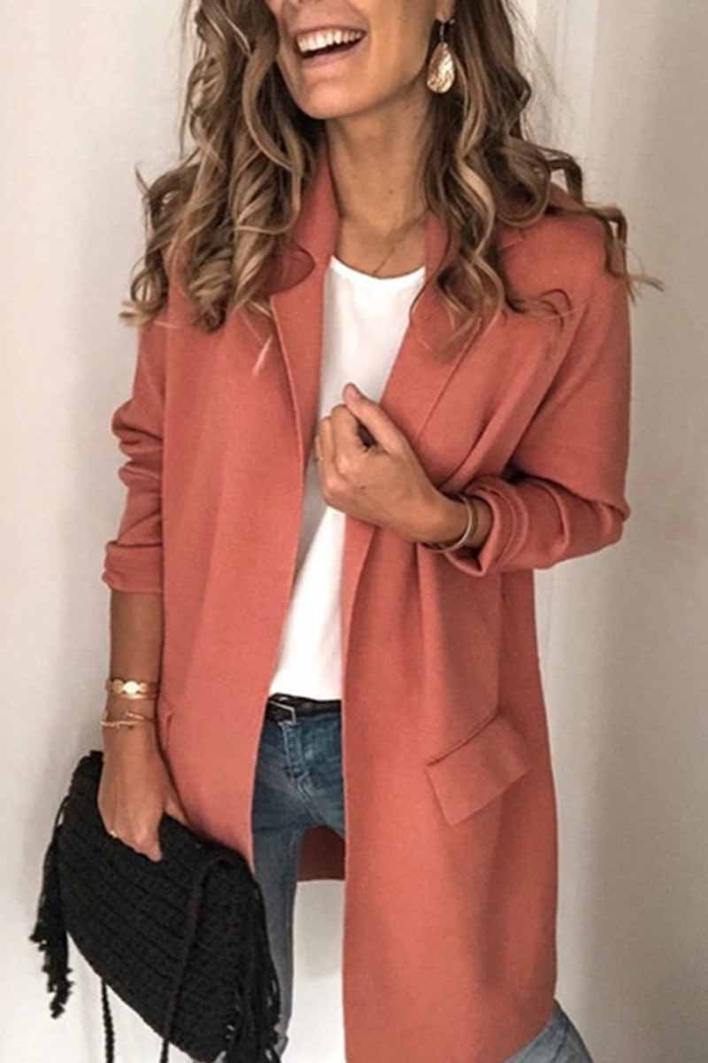 Chicindress Solid Color Long Sleeve Blazer