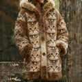 Comstylish Christmas Bell Cat Warm Cardigan Long Sweater