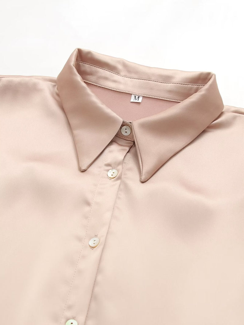 Autumn Winter Shirt Straight Pants Two Piece Suit Office – Stylish and Comfortable Outfit for Work or Wear