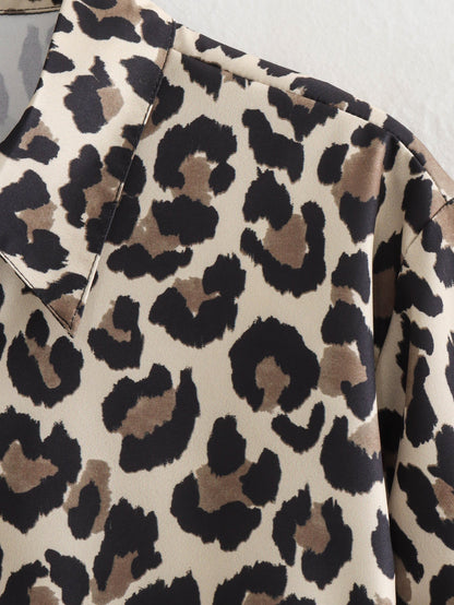 Spring Festival Leopard Shirt Leopard Pants Suit