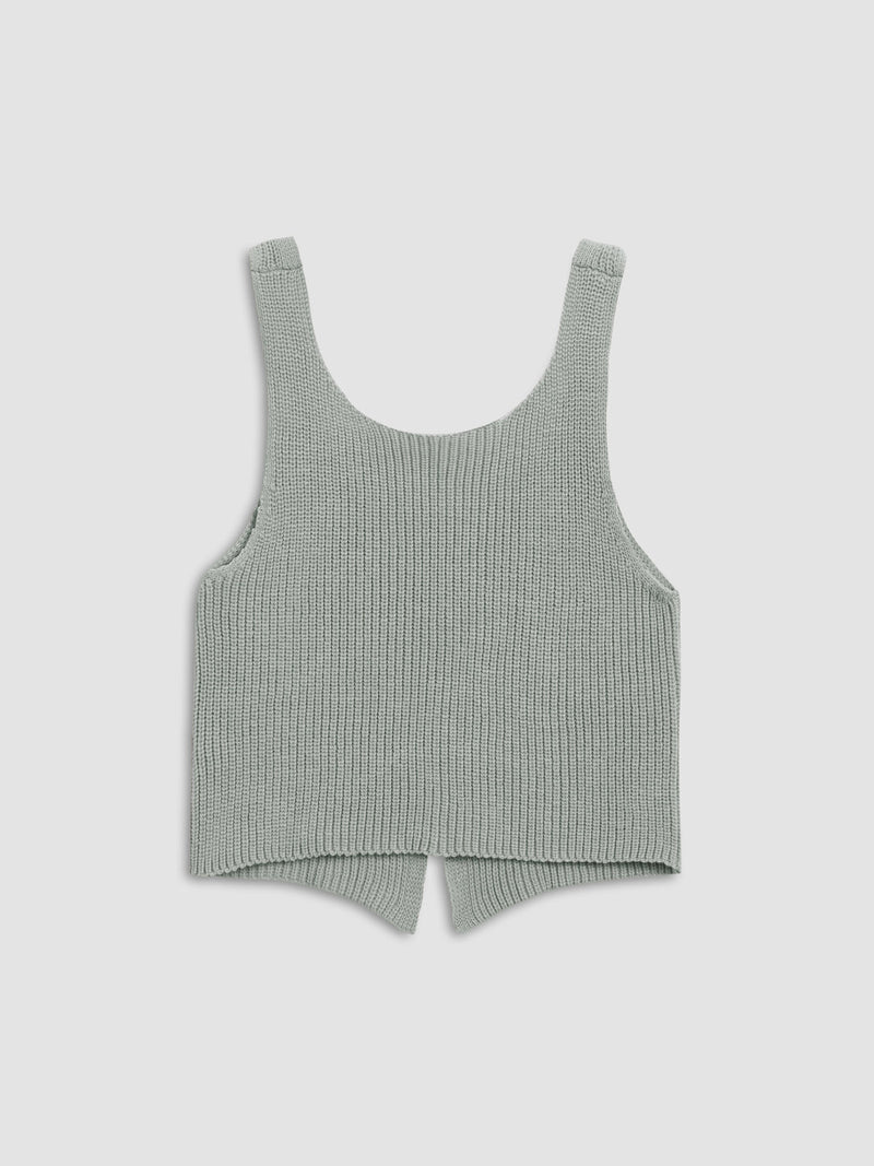 Classic Hook-and-eye Knit Vest