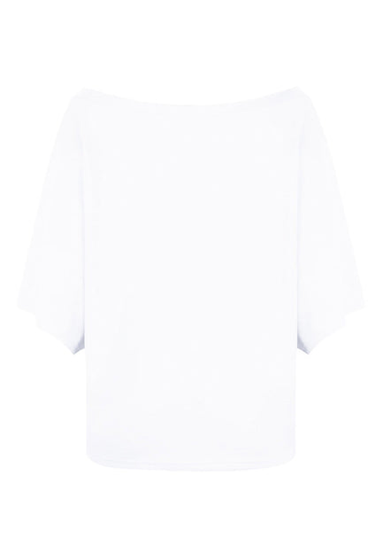 Street Print Patchwork Off the Shoulder T-shirts(3 Colors)