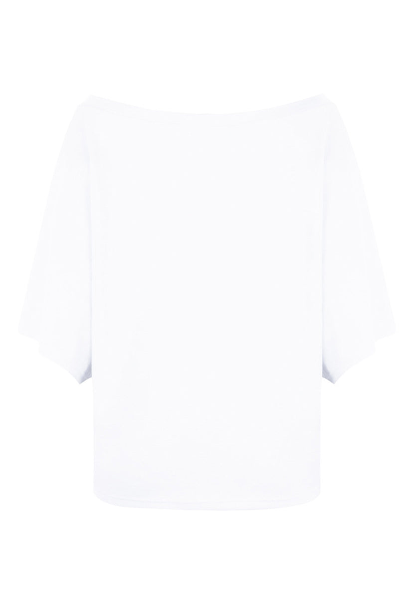 Street Print Patchwork Off the Shoulder T-shirts(3 Colors)