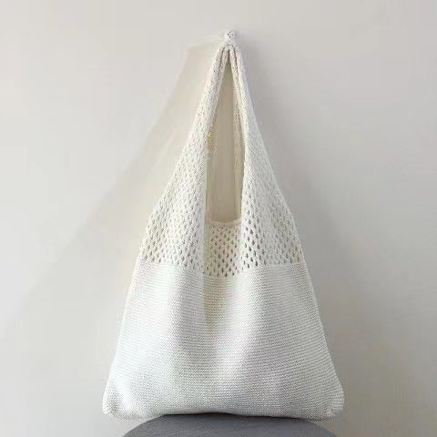 Retro Hollow Hand-Held Shoulder Knitted Wool Bag elevenforest