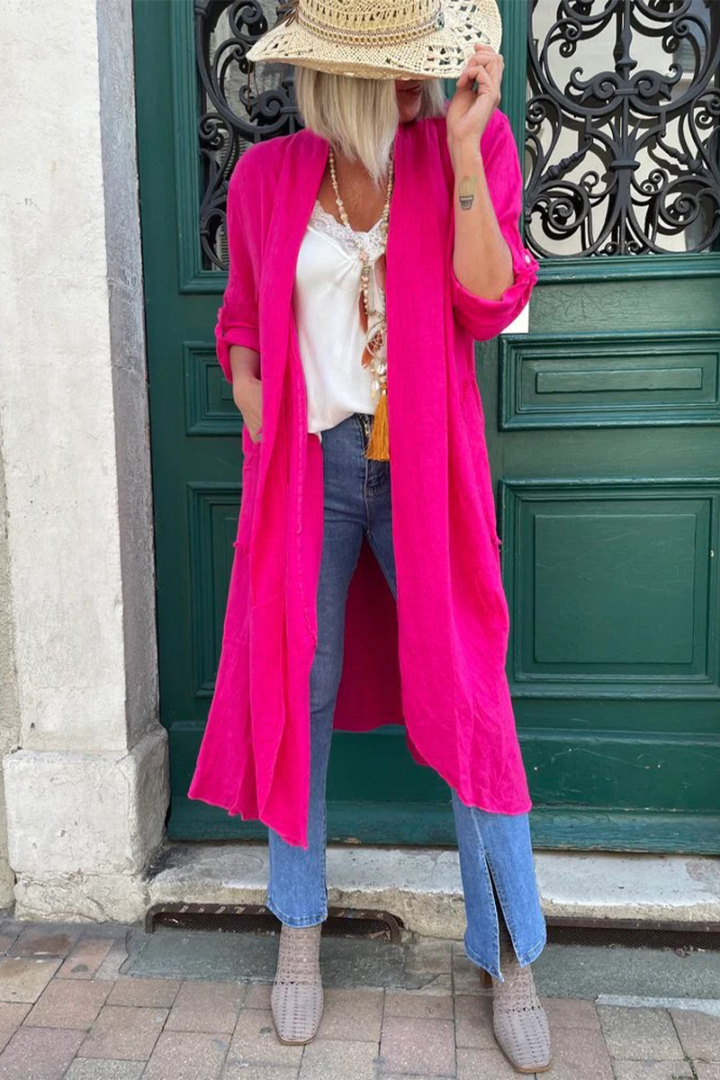 Simplicity Pocket Cardigan Collar Outerwear
