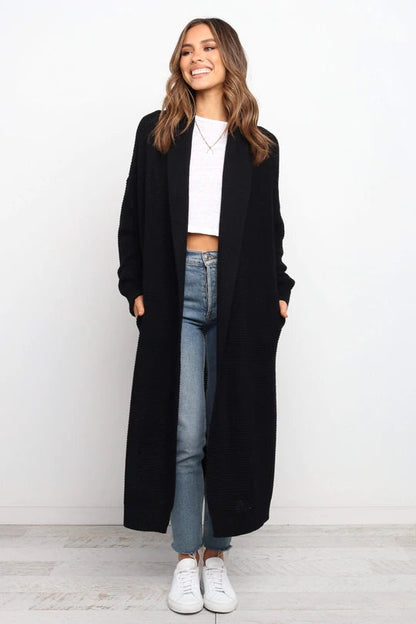 Autumn Winter Round Neck Clothing Knitted Cardigan Clothes Loose Color Sweater