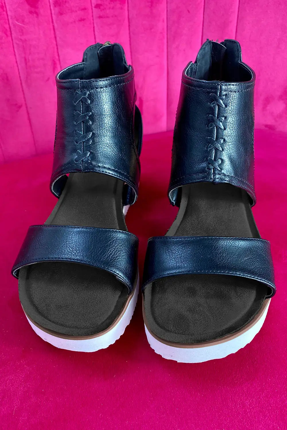 Black Crisscross Gladiator Sandals