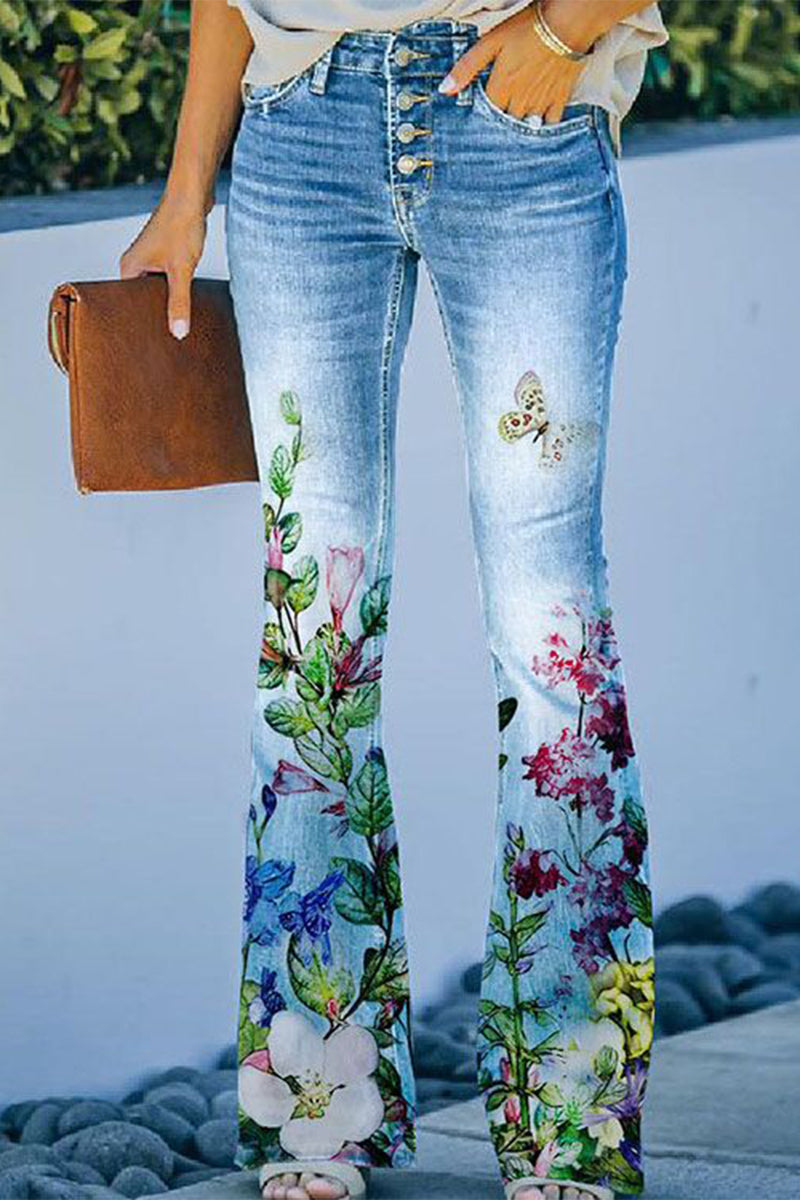 Pocket Regular Denim Jeans(9 Colors)