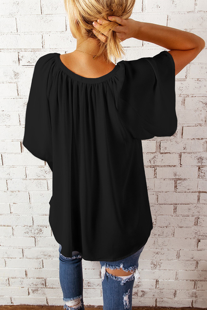 Split Joint V Neck T-shirts(6 Colors)