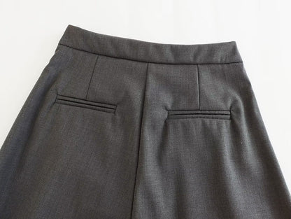 Summer Wind Crumpled Pleated Wide Leg Pants