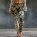 Women's Viking Tree Of Life Celtic Knot Jacquard Leggings artswardrobe