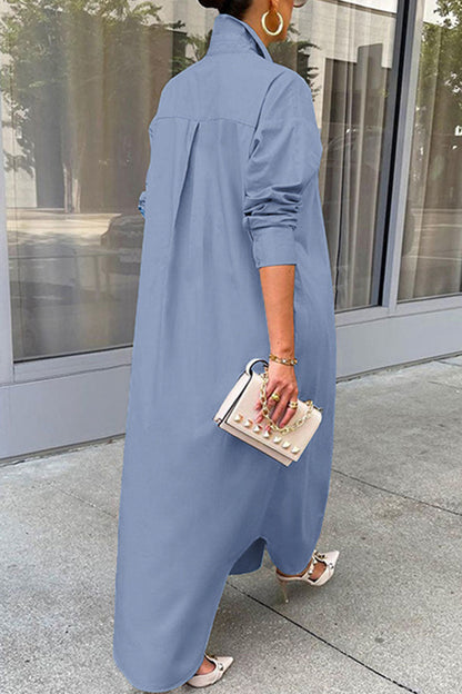 Patchwork Buckle Turndown Collar Tops