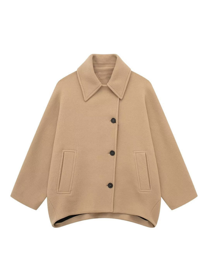 Oversized Pocket Button Coat