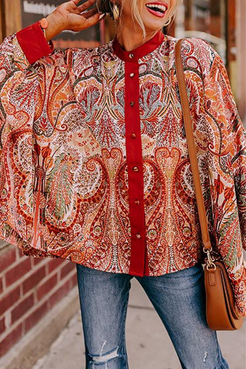 College Buttons V Neck Tops