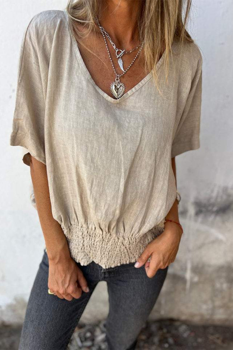 Simplicity V Neck T-shirts(4 Colors)