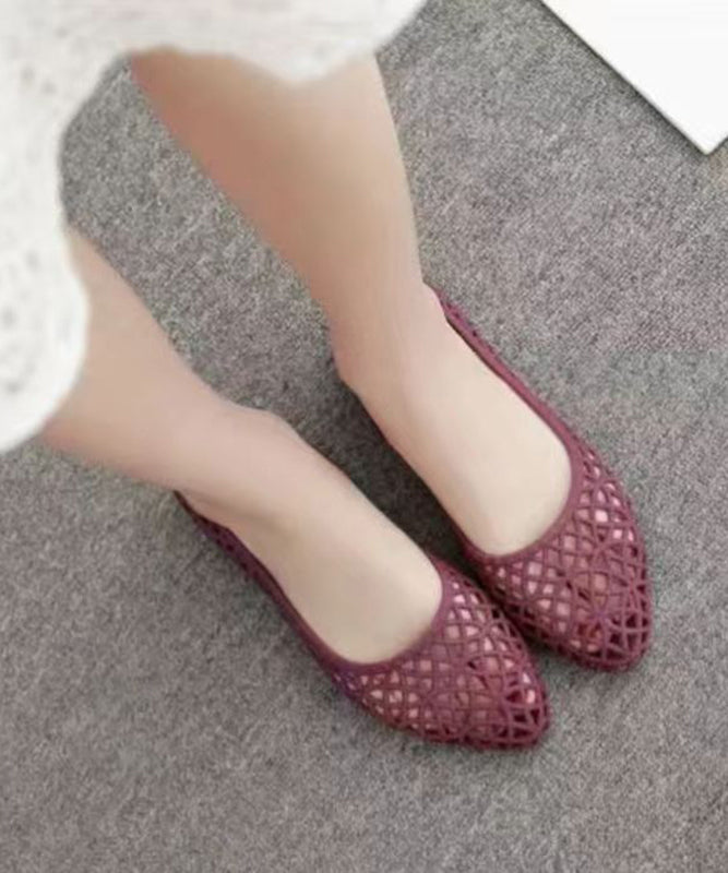 Soft Purple Hollow Out Beach Water Sandals Jj045