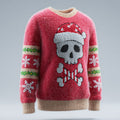 Comstylish Men's Christmas Skull Comfortable Plush Sweatshirt