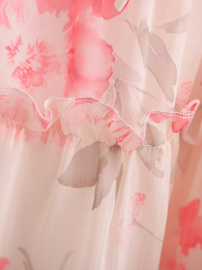 Autumn Print Ruffle Sleeve Mini Dress – Girly Fairy Gas Dress