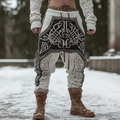 Viking Retro Style Men's Winter Warm Knitted Wool Pants artswardrobe