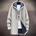 Men's Vintage Jacquard Knitted Comfort Hooded Cardigan artswardrobe