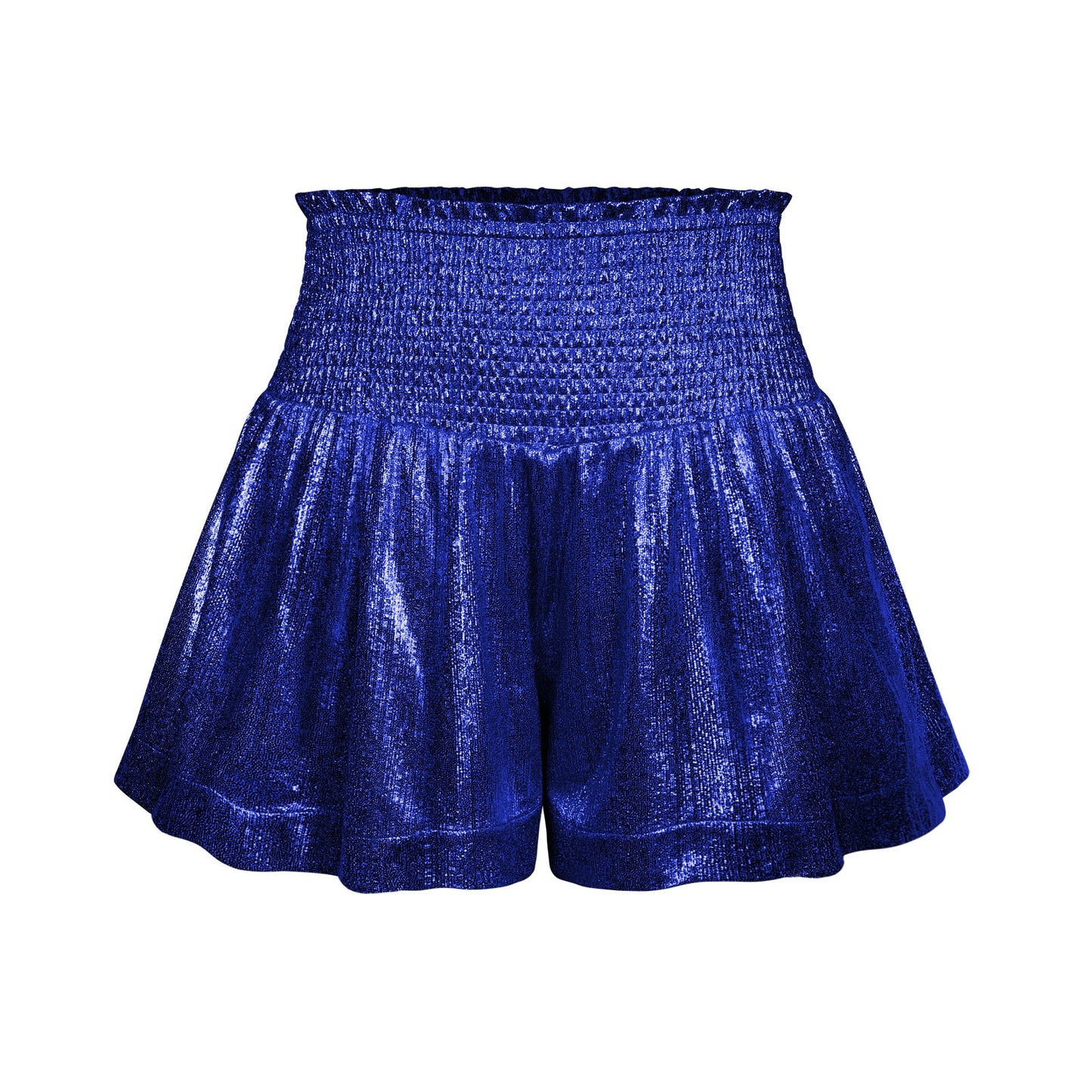 Choose to Sparkle Metallic Shorts - Blue