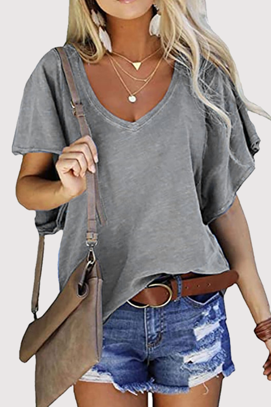 Basic V Neck T-shirts(4 Colors)