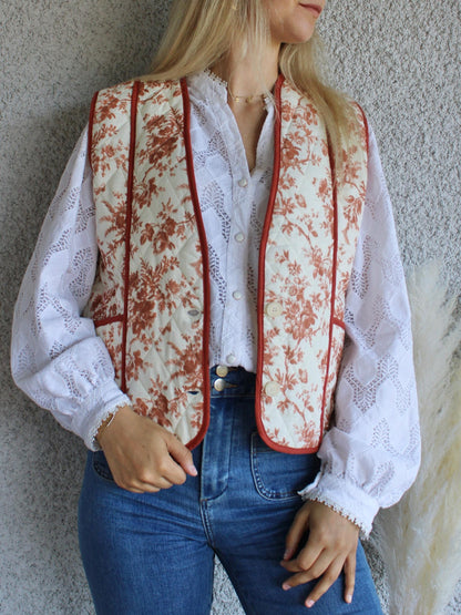 Printed Padded Waistcoat