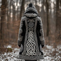 Women's Viking Style Celtic Knot Hooded Knitted Clothing artswardrobe