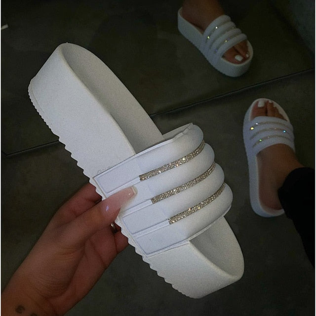 Thick Platforms Slippers Beach Sandals F693