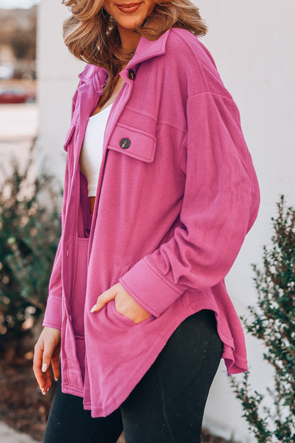 Pocket Turndown Collar Tops(9 Colors)