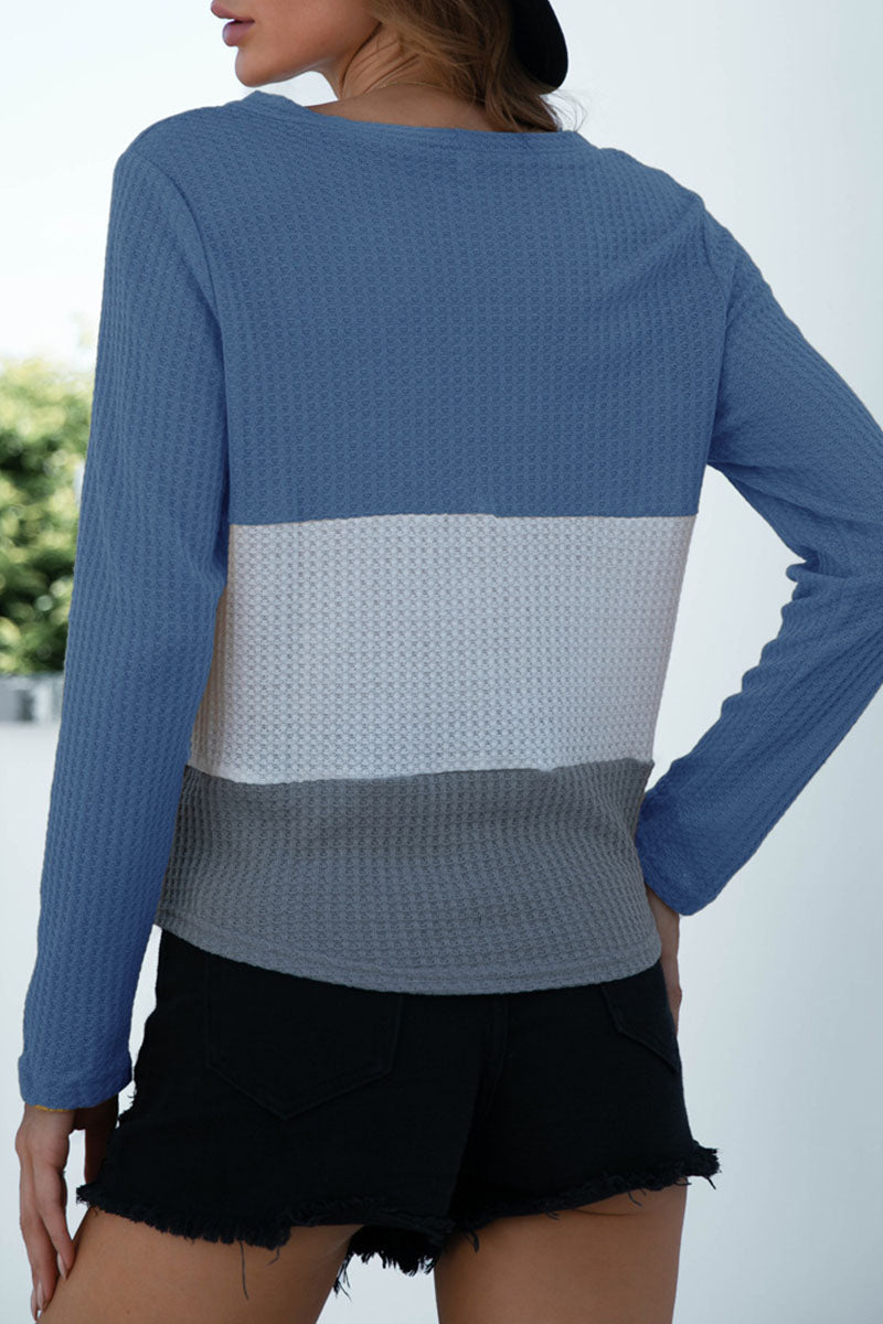 Split Joint V Neck T-shirts