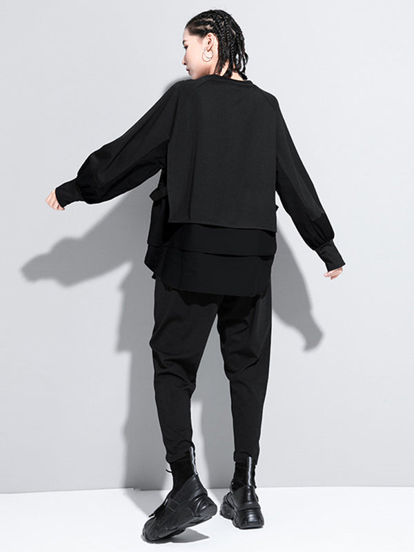 False Two Split-joint Long Sleeve T-shirt