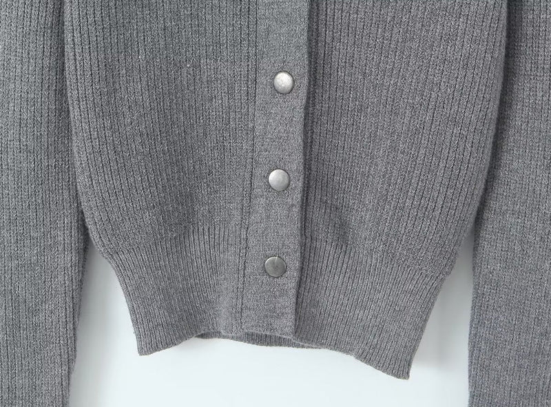 Knitting Cardigan Round Neck Slim Single Breasted Knitwear Autumn Clothing