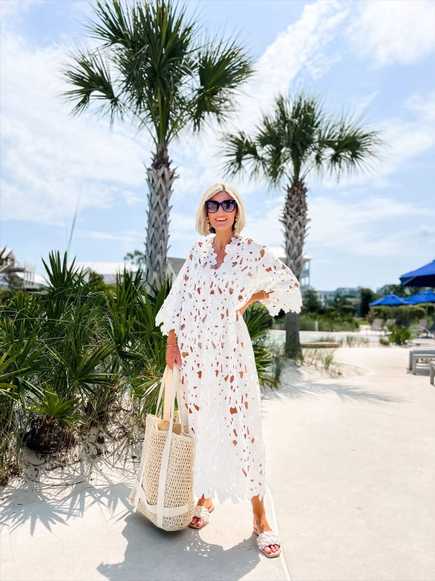 Loose Beach Vacation Blouse Lace Shirt