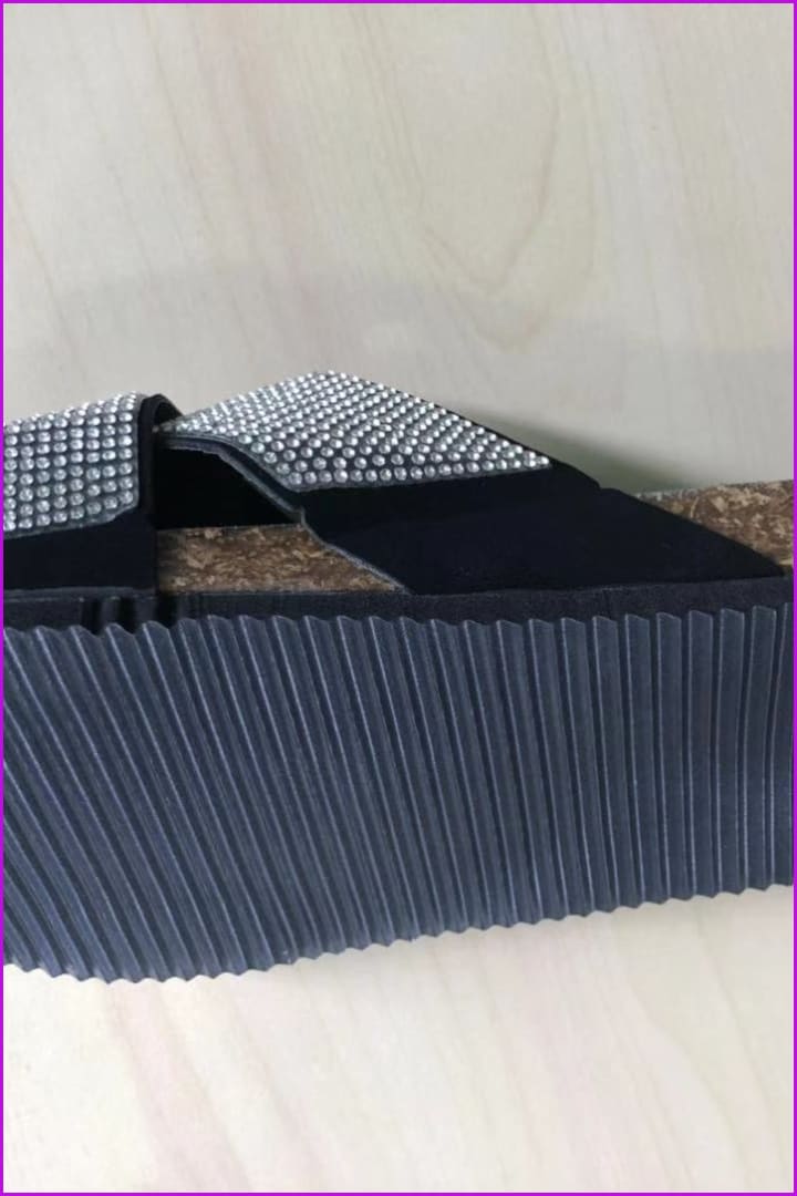 Gold/silver Blingbling Diamond Flat Sandals F169