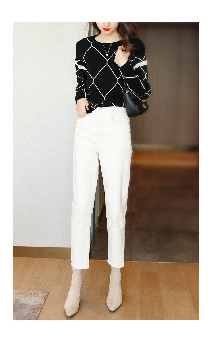 JO | Sweater with contrasting check pattern 2024
