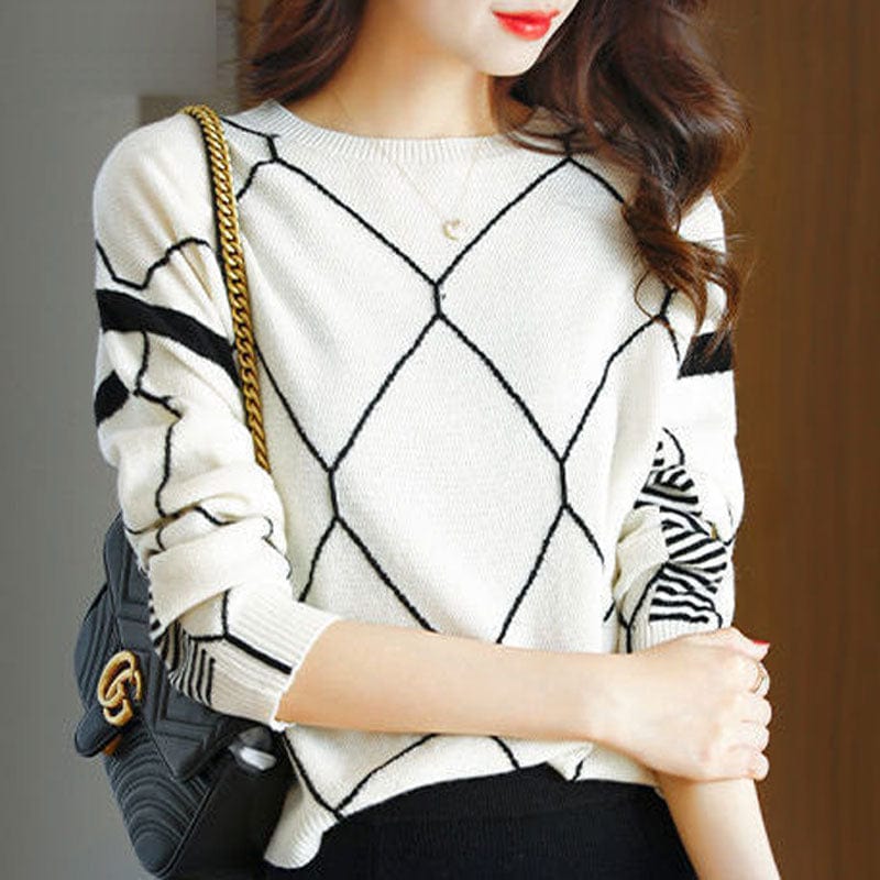 JO | Sweater with contrasting check pattern 2024