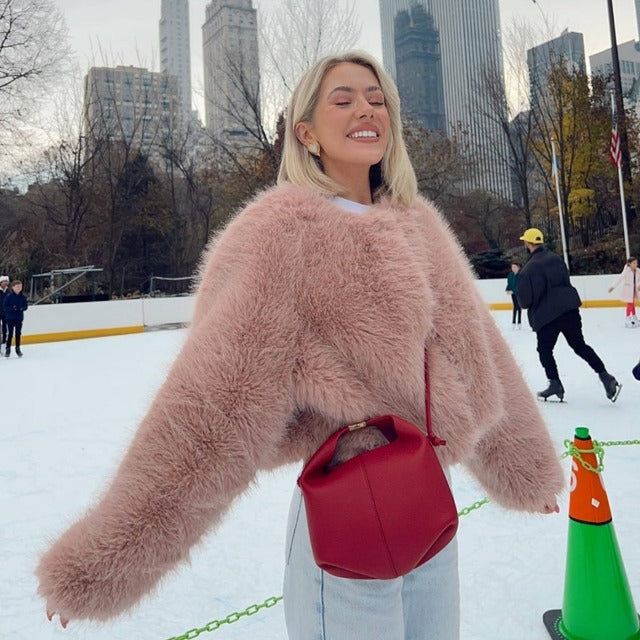 Taruxy Winter Faux Fur Coat Spring New Long Sleeve Cardigan Female Street Warm Jacket Clothing