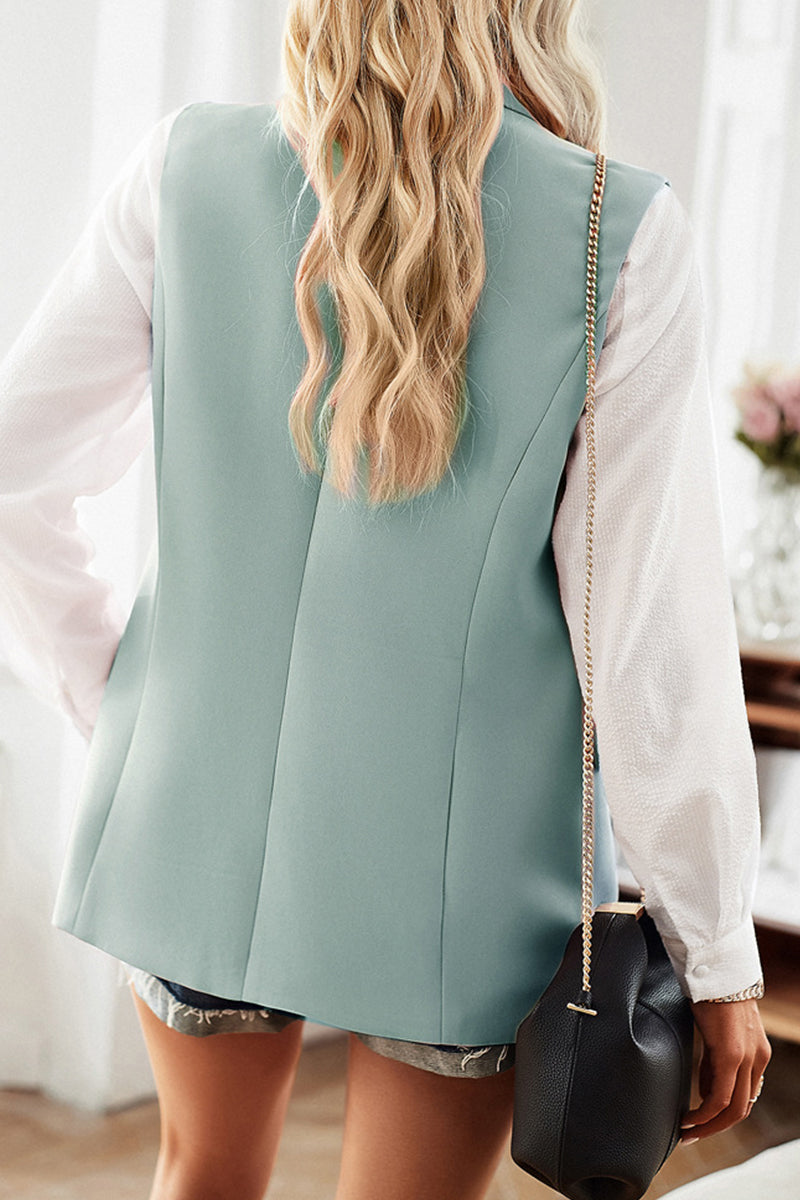 British Style Simplicity Pocket Buttons Turn-back Collar Tops(4 Colors)