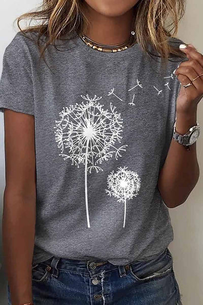 Street Print O Neck T-shirts(8 Colors)