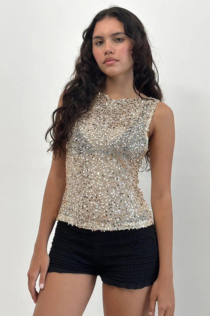 Sequin Bodycon Tank Top