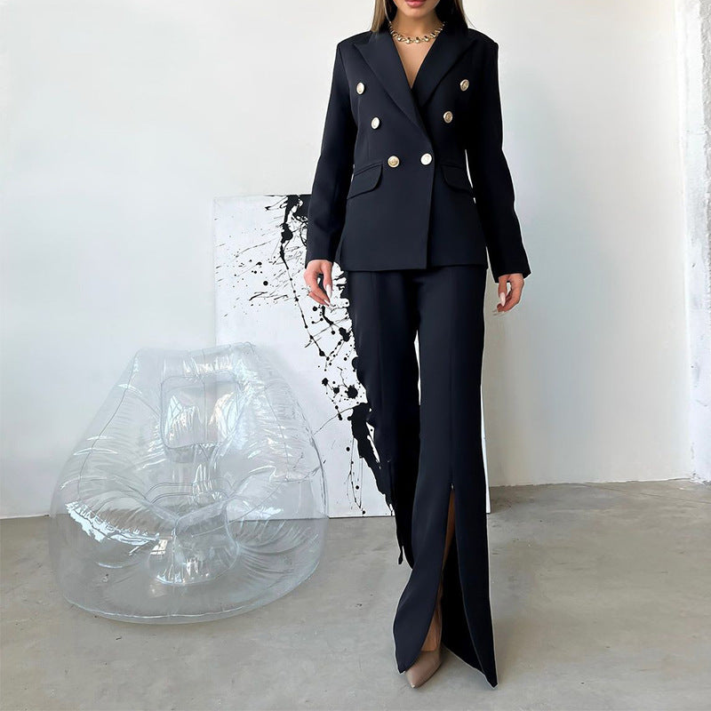 Clothing Spring Autumn Long Sleeve Suit Business Work Pant Two-piece Set