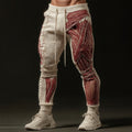 Men's Halloween Muscle Anatomy Art Cozy Knit Sweatpants artswardrobe