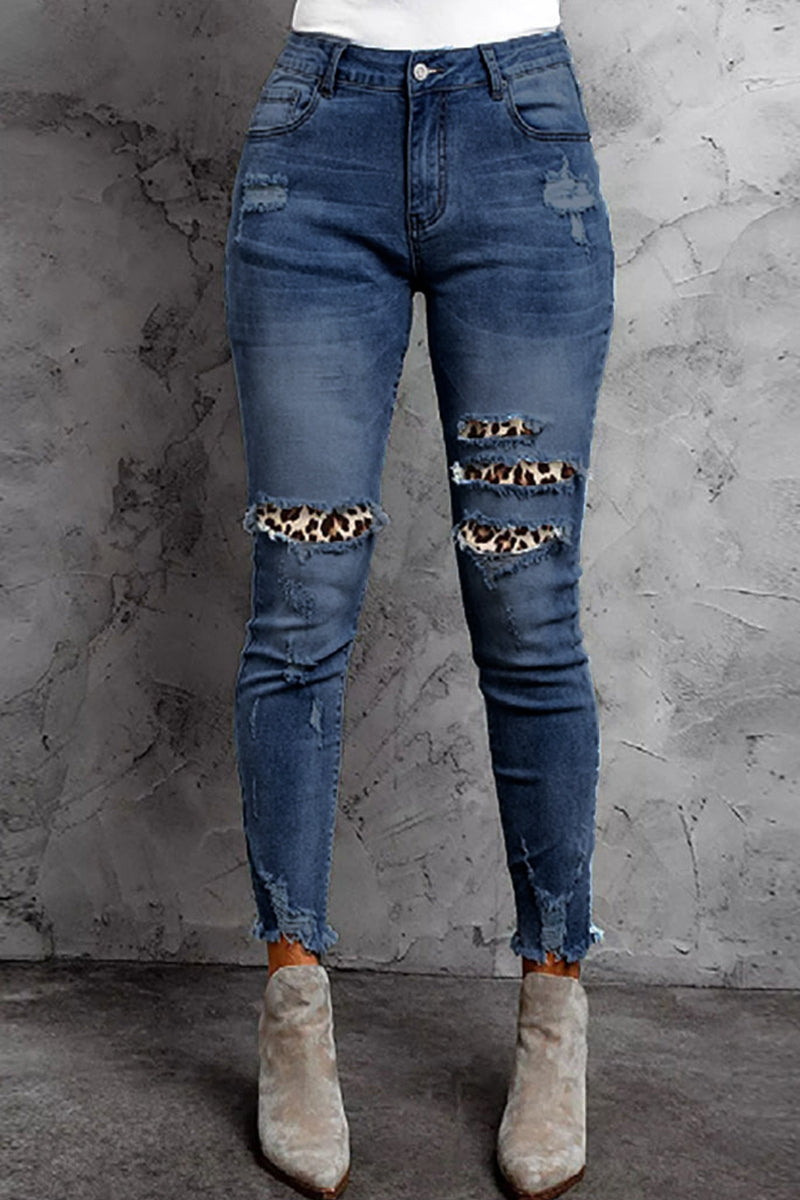 Patchwork Make Old Regular Denim Jeans