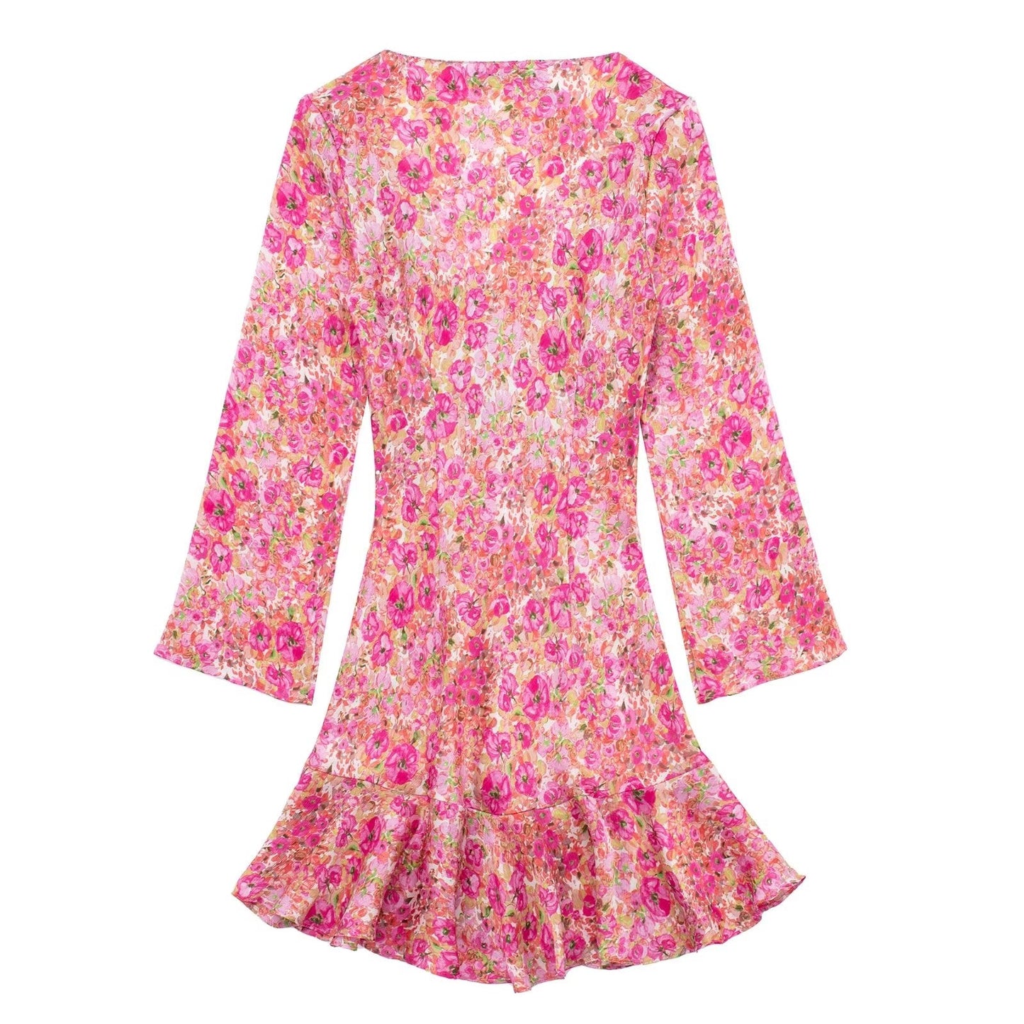 ’s Printed Waist Controlled Slimming Cardigan Beach Dress – Vacation Ready