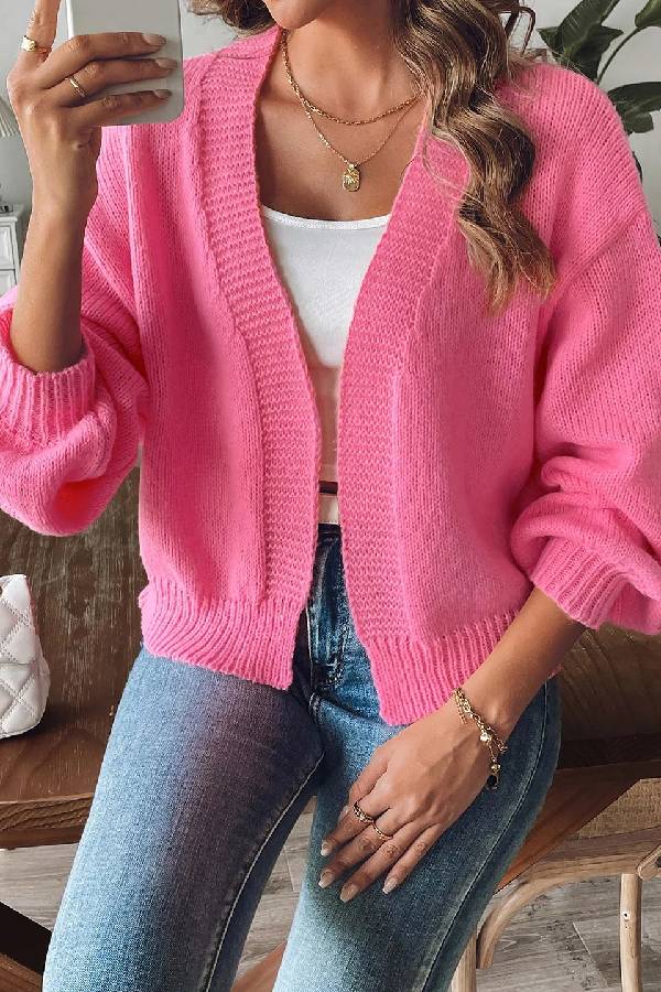 Trend Lantern Sleeve Simple Coat