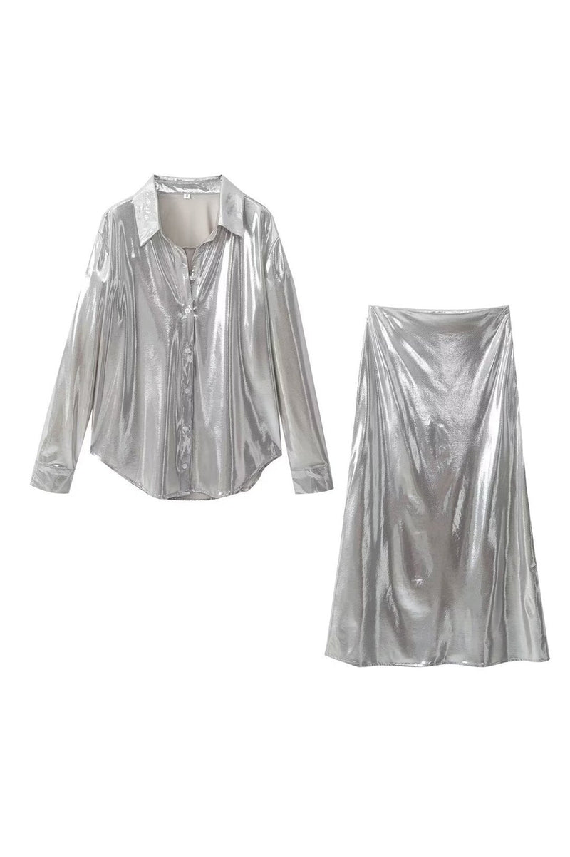 Hedda Shimmering Metallic Set